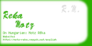 reka motz business card